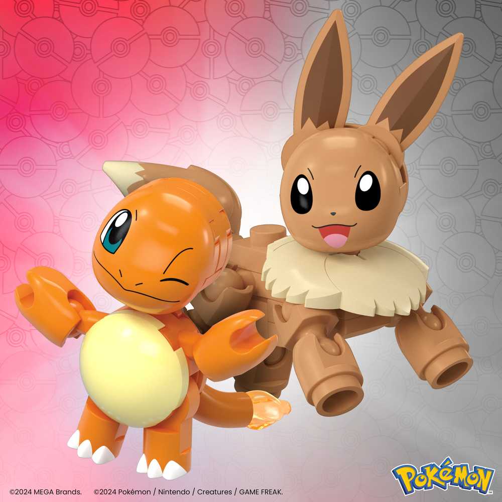 Mega Pokemon Charmander Evee Poke Balle rinkinys