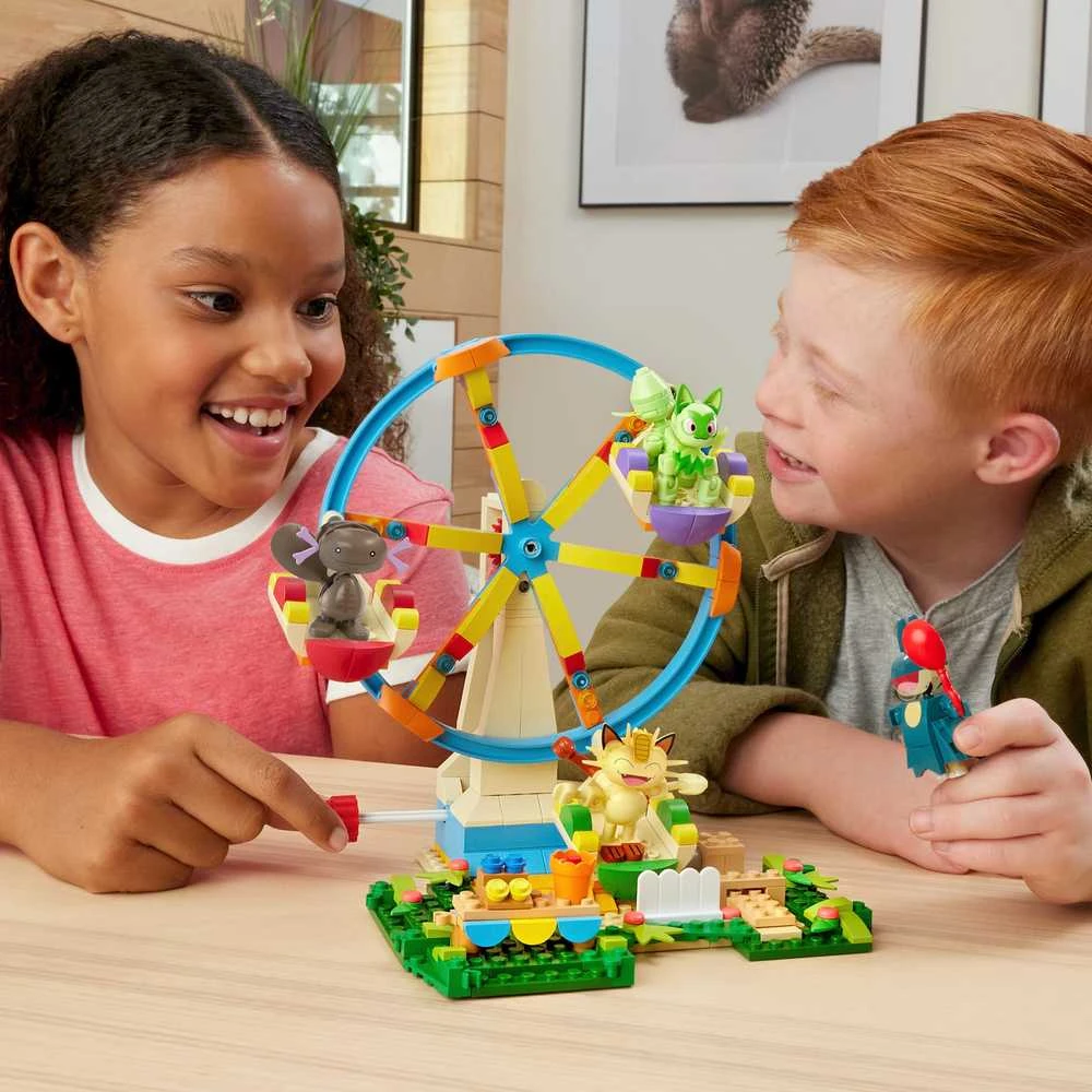 Mattel MEGA - Pokémon konstruktoriaus rinkinys Ferris ratas su figūrėlėmis - 393 detalės (HXF80)
