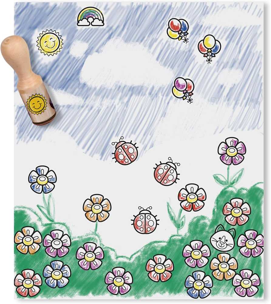 Melissa & Doug MEDINIAI ANTspaudai ANTspaudai 10 DIZAINŲ RAŠALAI IR CENCILIAI MELISSA IR DOUG