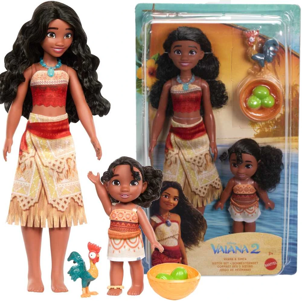 Mattel Disney Vaiana 2 i Simea siostry 2-pak lalek