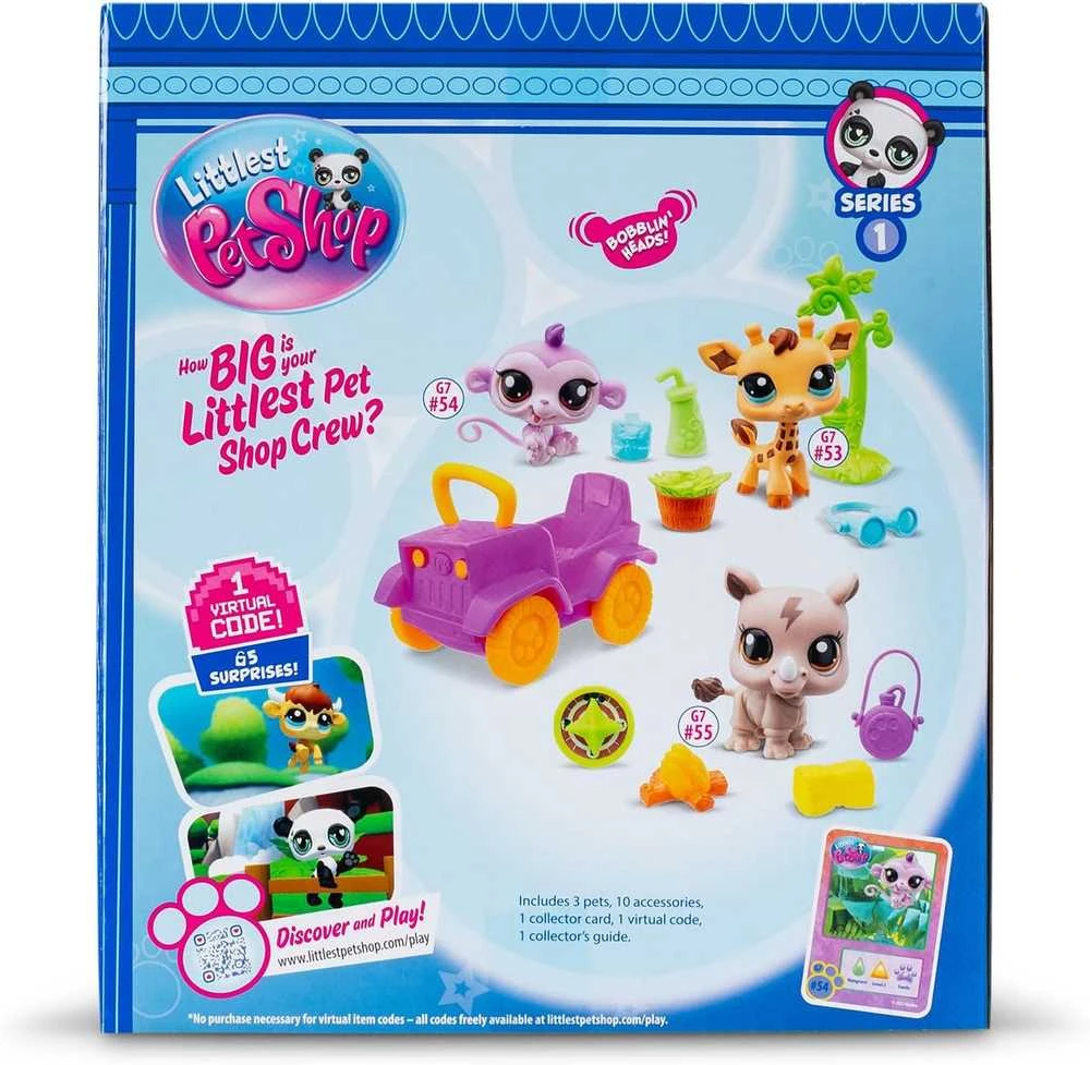 „Littlest Pet Shop“ Safari rinkinys figūrėlėms + aksesuarams
