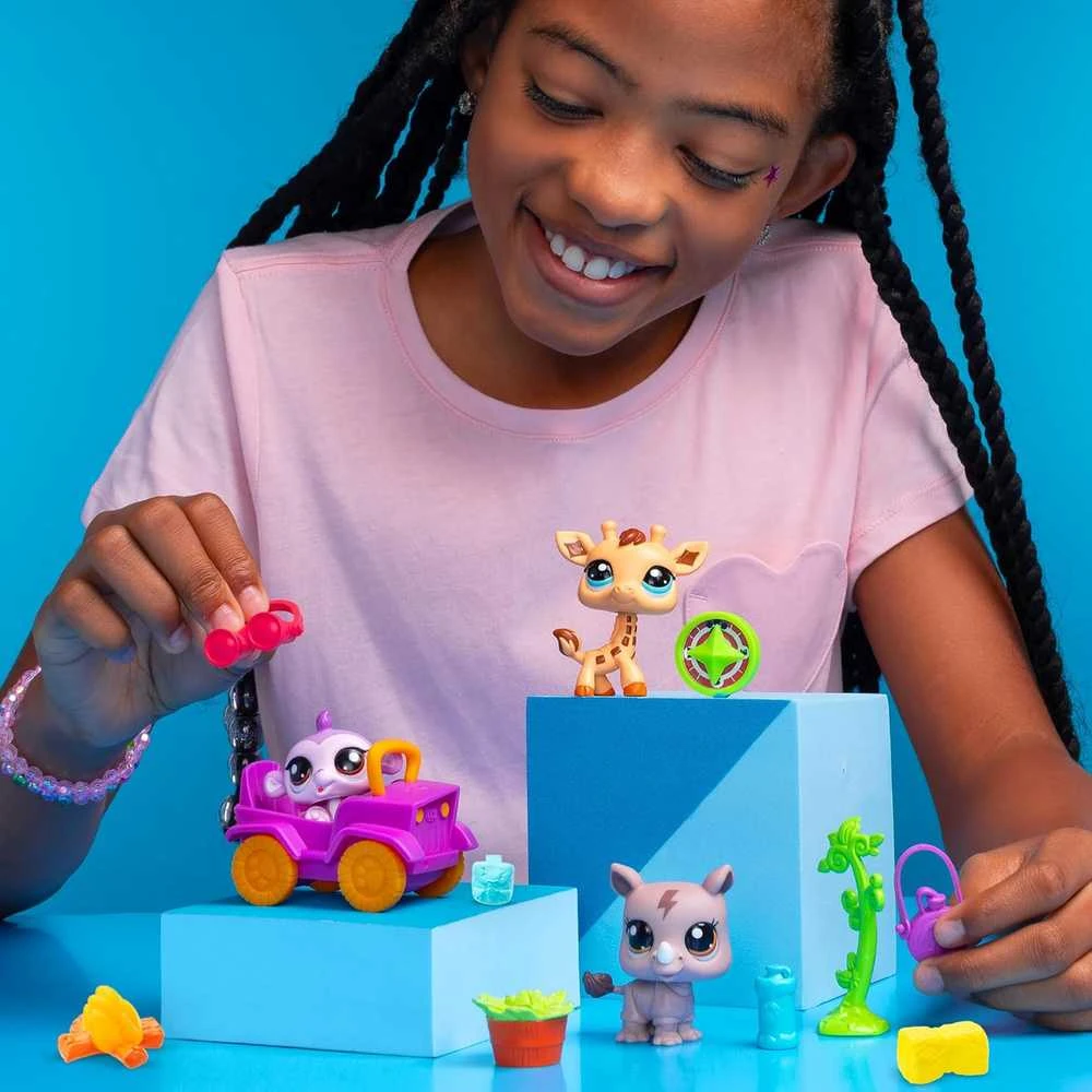 „Littlest Pet Shop“ Safari rinkinys figūrėlėms + aksesuarams