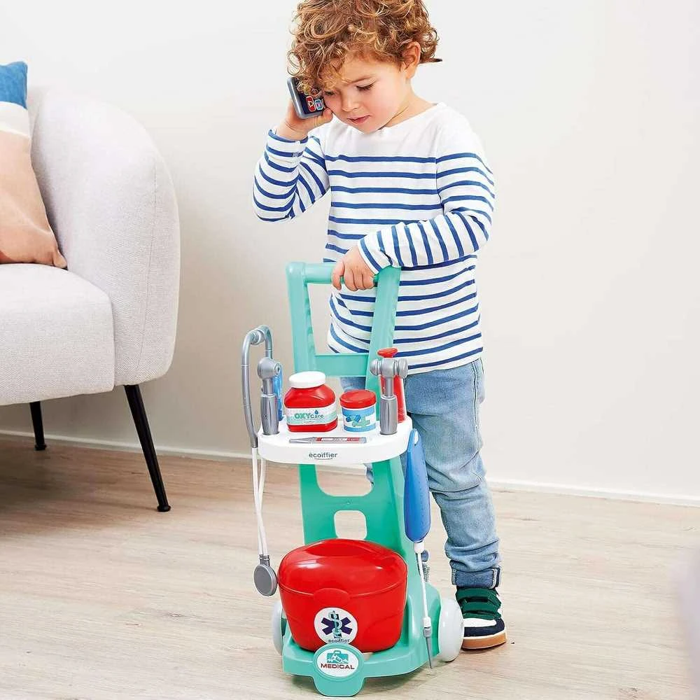 Simba Little Doctor's Set Gydytojo vežimėlis apžiūros įrankių dėžei 12 vnt