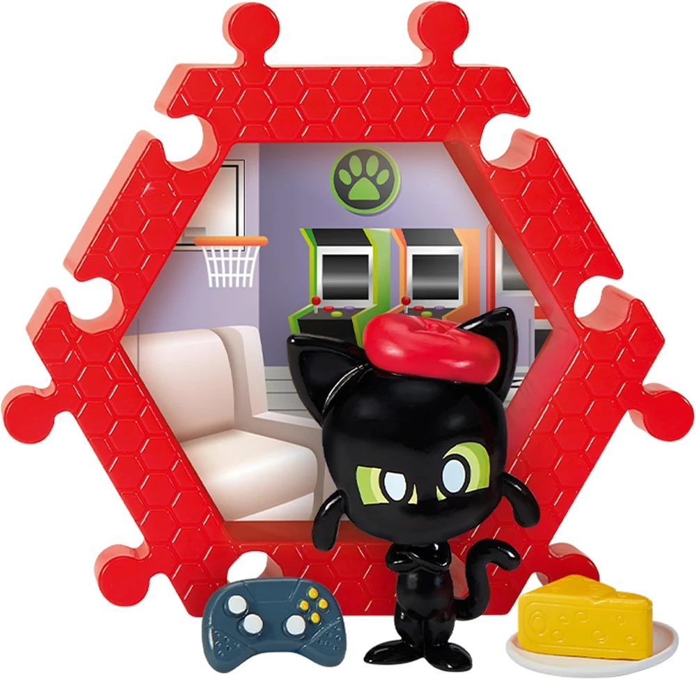 Rinkinys Miraculous Biedronka i Juodas Kot Shack Stack Surprise Mini Domek su Figurką Kwami i Akcesoriami