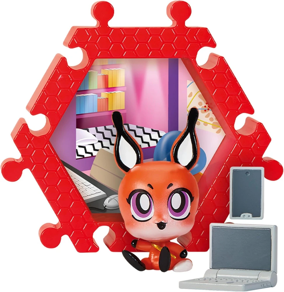 Rinkinys Miraculous Biedronka i Juodas Kot Shack Stack Surprise Mini Domek su Figurką Kwami i Akcesoriami