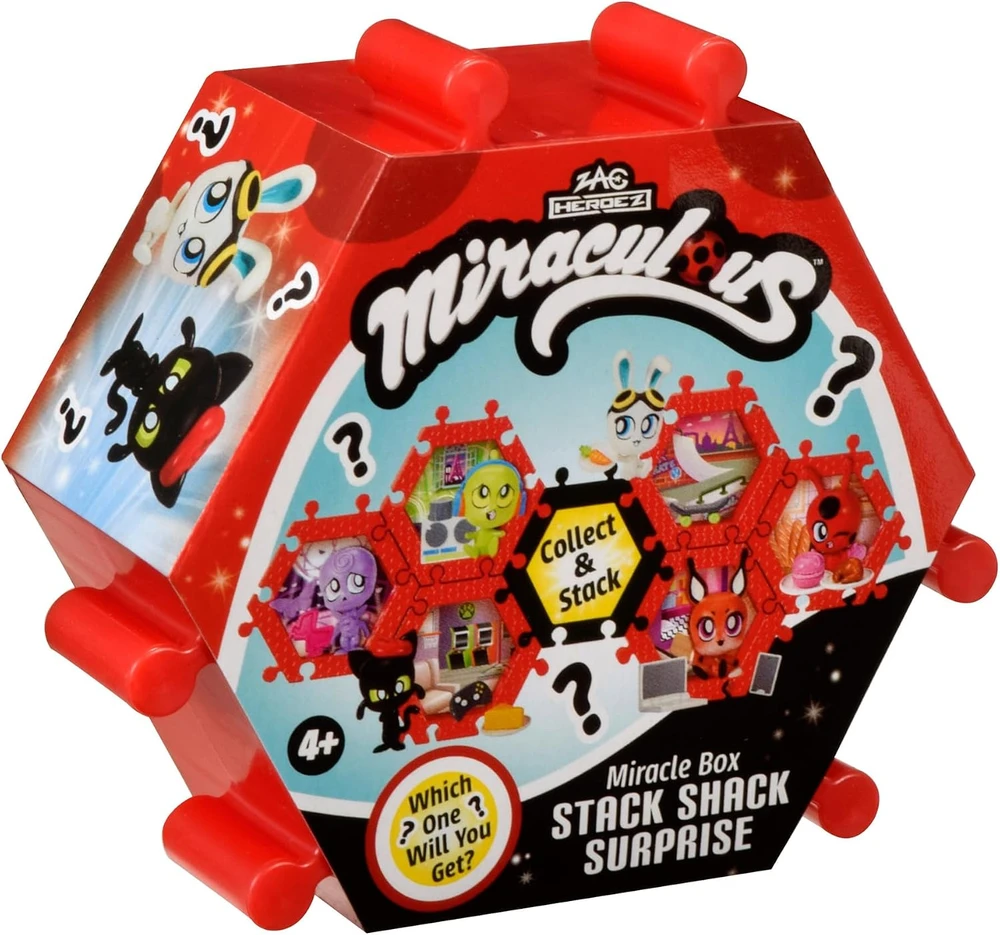 Rinkinys Miraculous Biedronka i Juodas Kot Shack Stack Surprise Mini Domek su Figurką Kwami i Akcesoriami