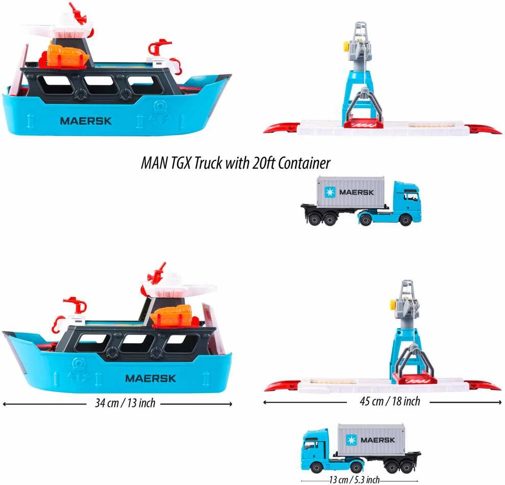 Majorette Spin Master Rinkinys Maersk + 1 pojazd