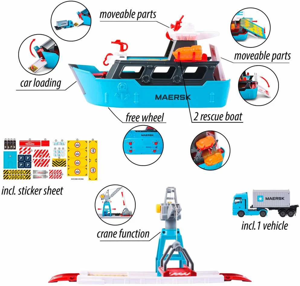 Majorette Spin Master Rinkinys Maersk + 1 pojazd