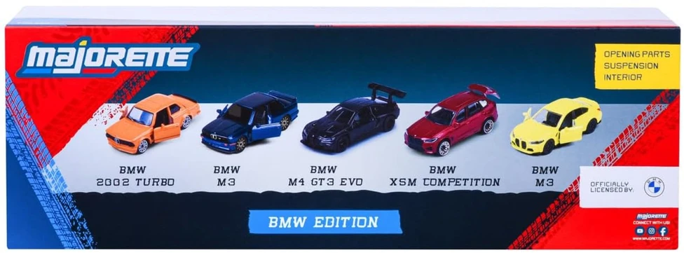 Žaisliniai BMW automobiliai Majorette 5 vnt
