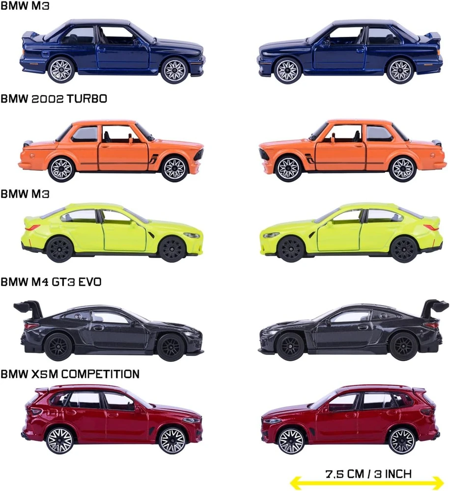 Žaisliniai BMW automobiliai Majorette 5 vnt