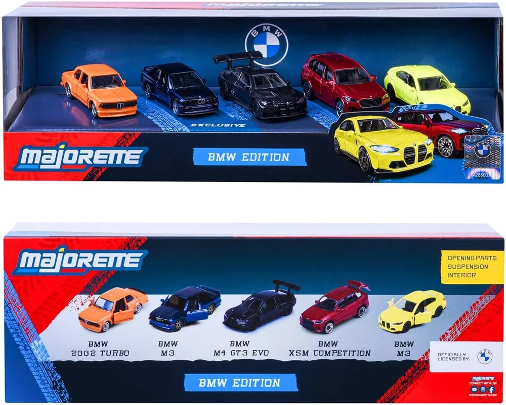 Žaisliniai BMW automobiliai Majorette 5 vnt