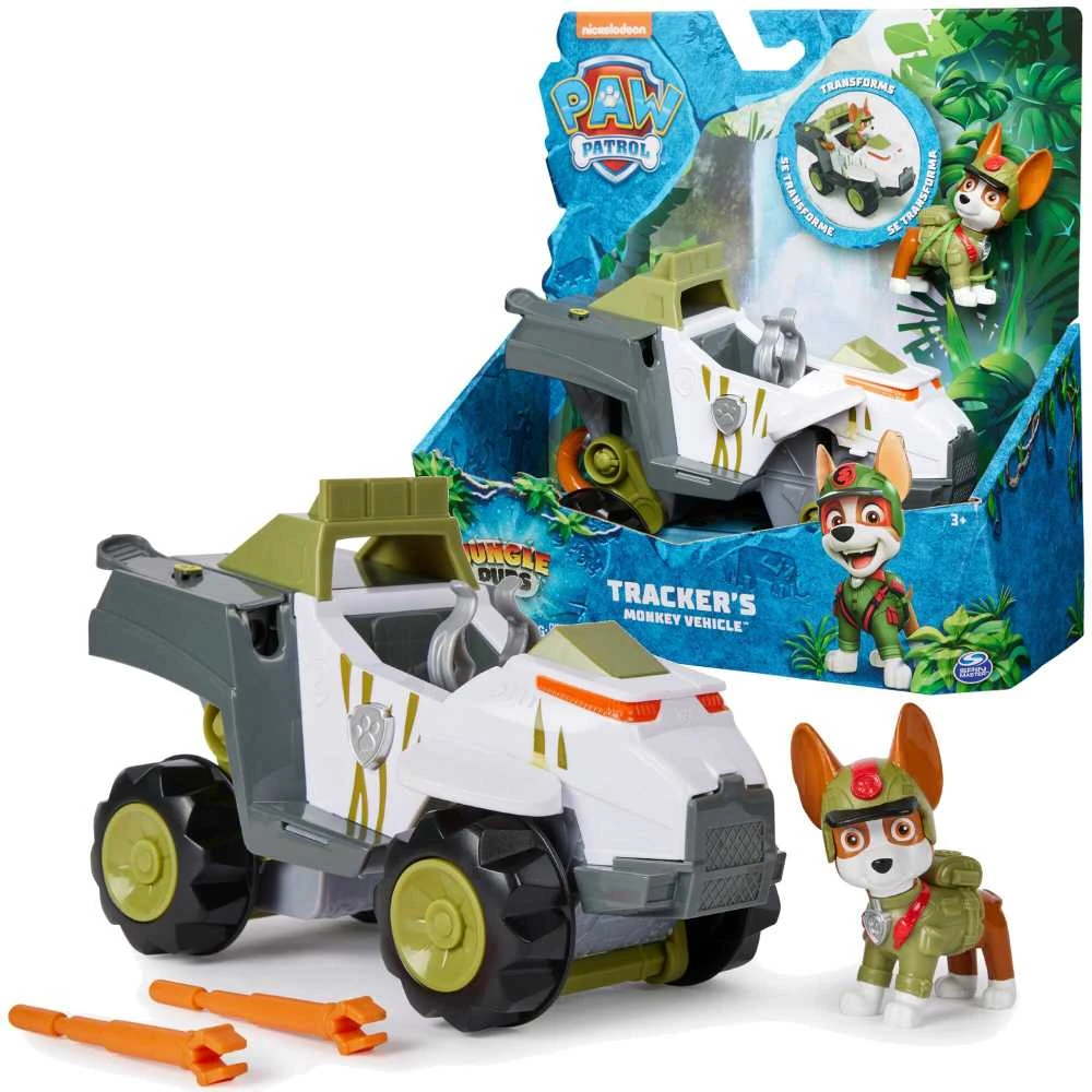 Spin Master PAW PATROL transporto priemonė Jungle Pups Tracker, 6067762