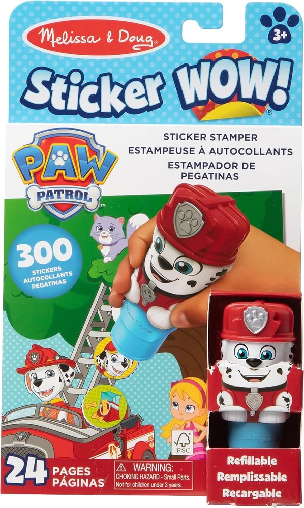 Spin Master MELISSA & DOUG STICKER WOW! Veiklos knygelė „Šunytis patrulis Marshall“