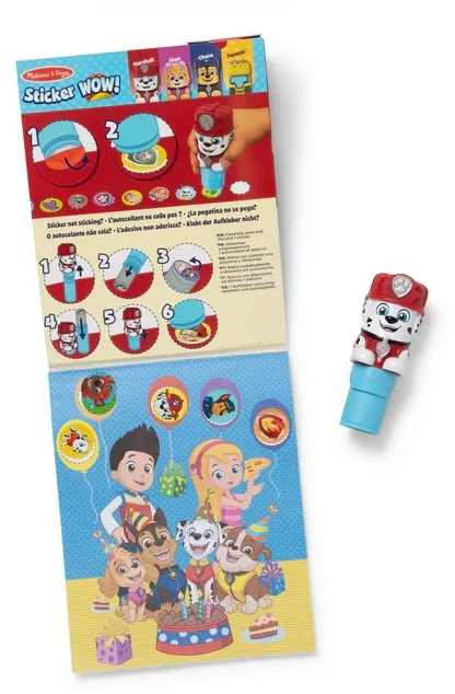 Spin Master MELISSA & DOUG STICKER WOW! Veiklos knygelė „Šunytis patrulis Marshall“
