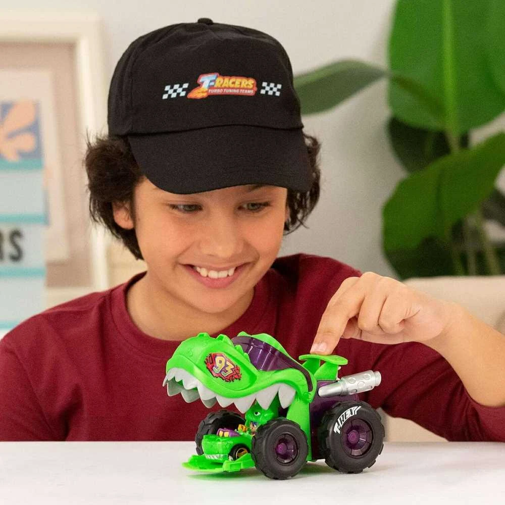 Magic Box Rinkinys T-Racers T-Rex Mega Wheels automobilių paleidėjas ir vairuotojas