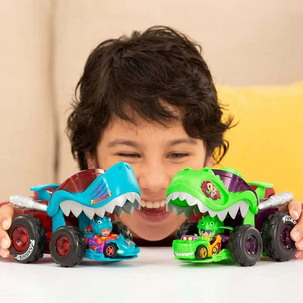 Magic Box Rinkinys T-Racers T-Rex Mega Wheels automobilių paleidėjas ir vairuotojas