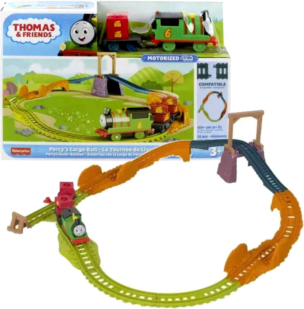 Fisher Price Rinkinys Tomas ir draugai Pašto pristatymas Petro lokomotyvas su diskais ir vikšrais