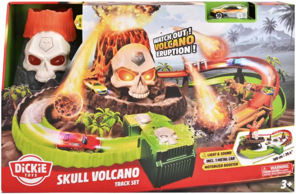Kaukolės ugnikalnio trasos rinkinys, automobilių trasa Skull, ugnikalnio trasa + transporto priemonių priedai