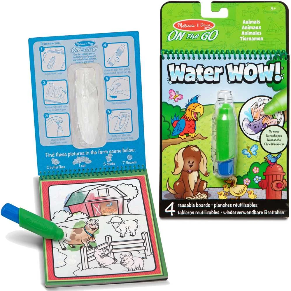 MELISSA & DOUG WATER WOW! Piešimo vandeniu rinkinys „Gyvūnai“