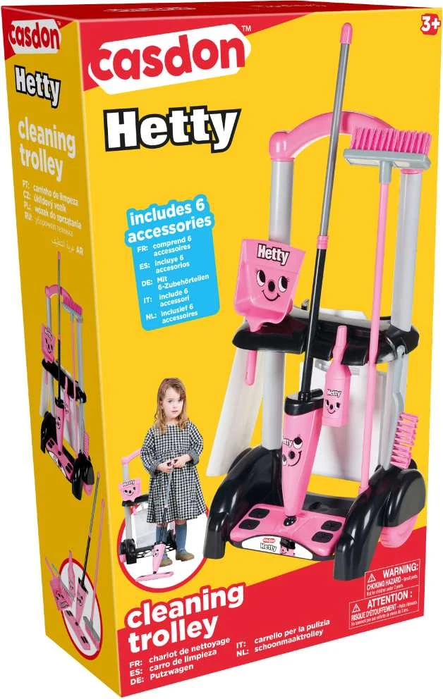 Hetty šluota Casdon Little Helper vaikiškas valymo vežimėlio rinkinys