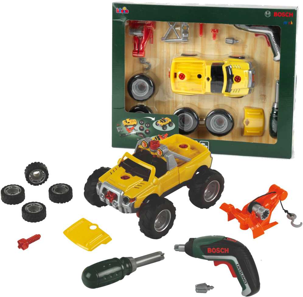Klein 3in1 sukamas automobilis su Ixolino II atsuktuvu - geltonas 8689