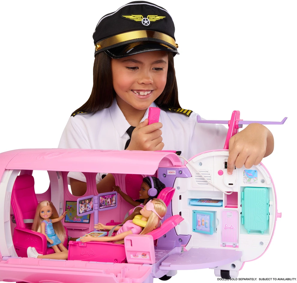 Samolot Barbie Dream Land Dream Plane dla lalek Barbie su garsais