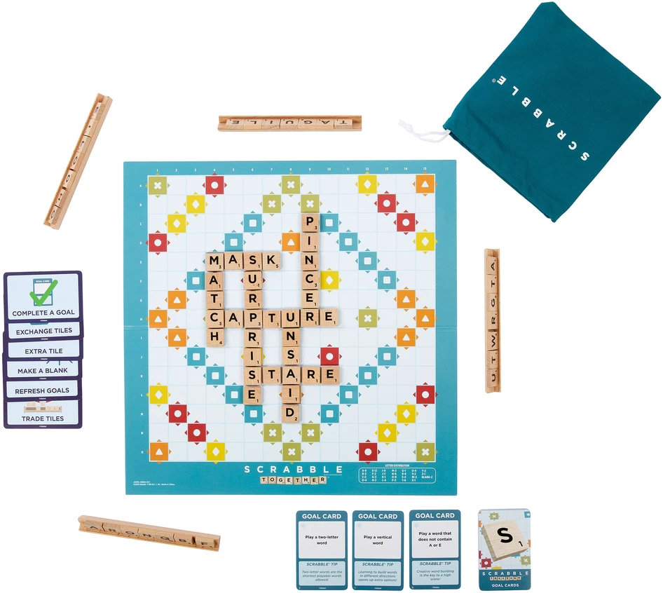 Mattel Scrabble medinės plytelės (JGR65)
