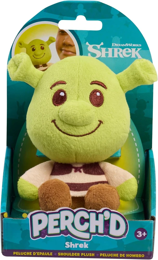 Shrek pliušinė maskotė ant peties 10 cm Perch'd Just Play