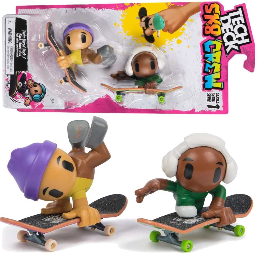 Sk8 Crew Tech Deck Skateboard 2pack Skate Crew + Figūros, 1 serija