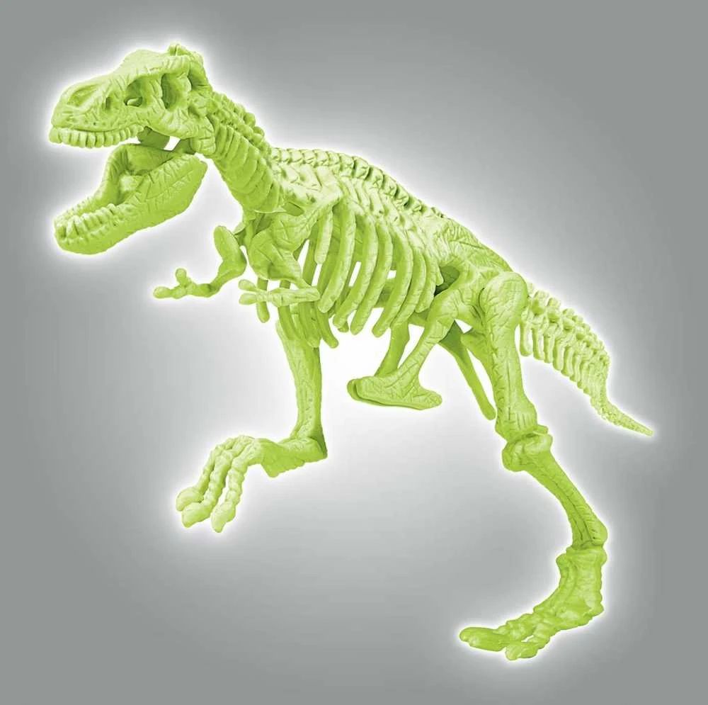 Jaunojo archreologo rinkinys Clementoni T-REX, šviečia tamsoje