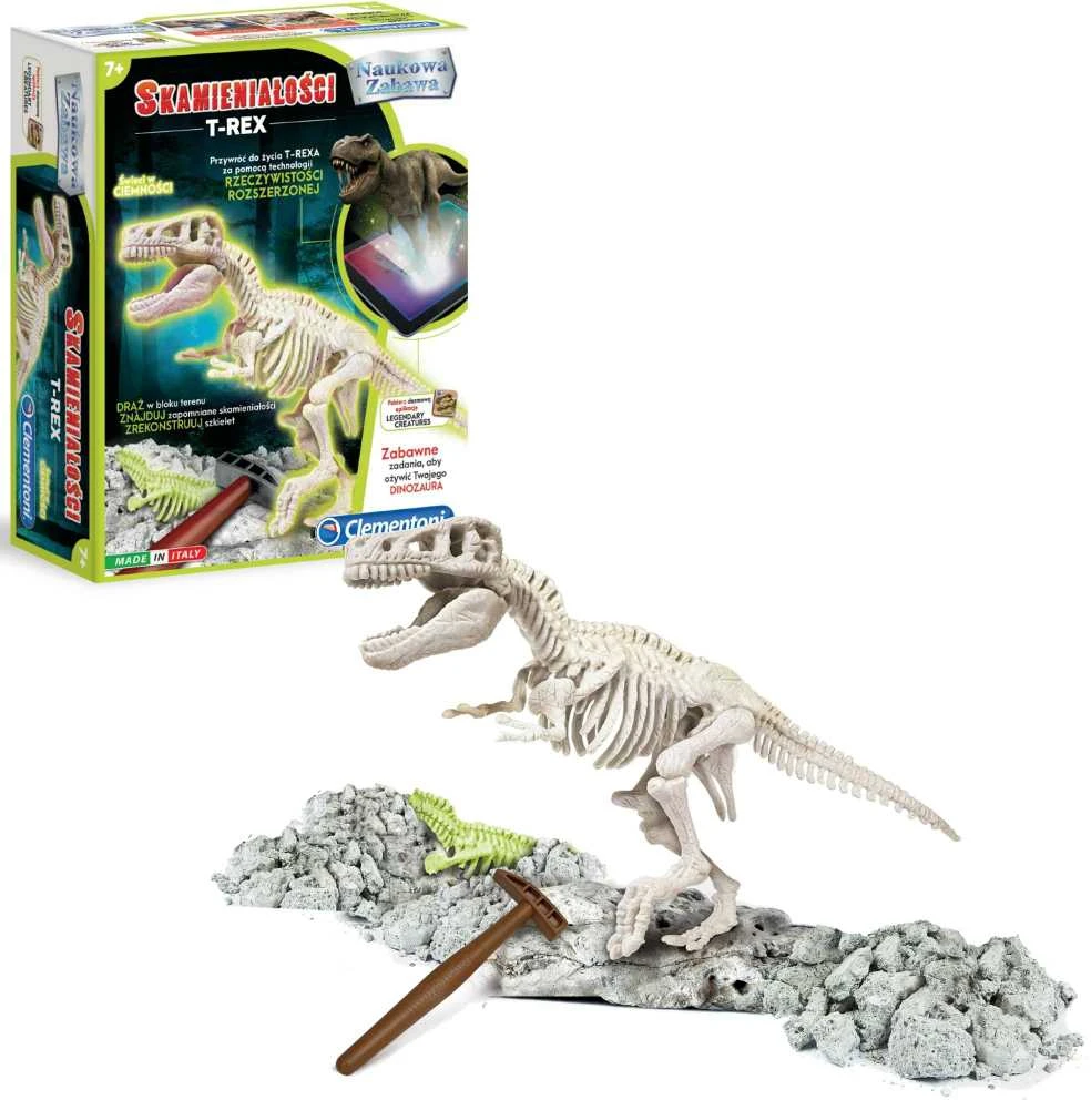 Jaunojo archreologo rinkinys Clementoni T-REX, šviečia tamsoje