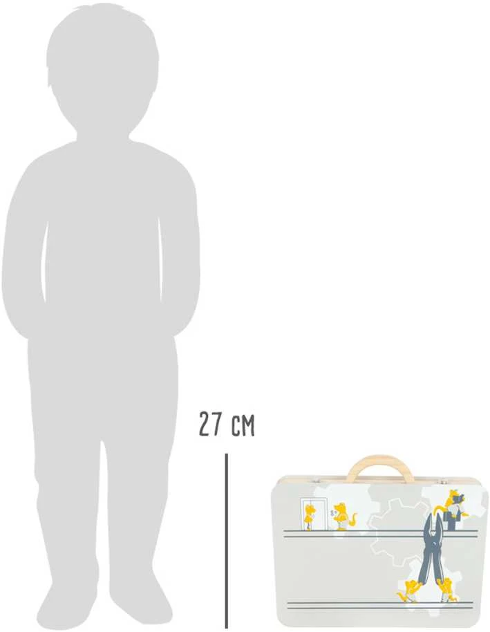 Medinių įrankių rinkinys Small Foot, įrankių dėžė, 44 vnt.