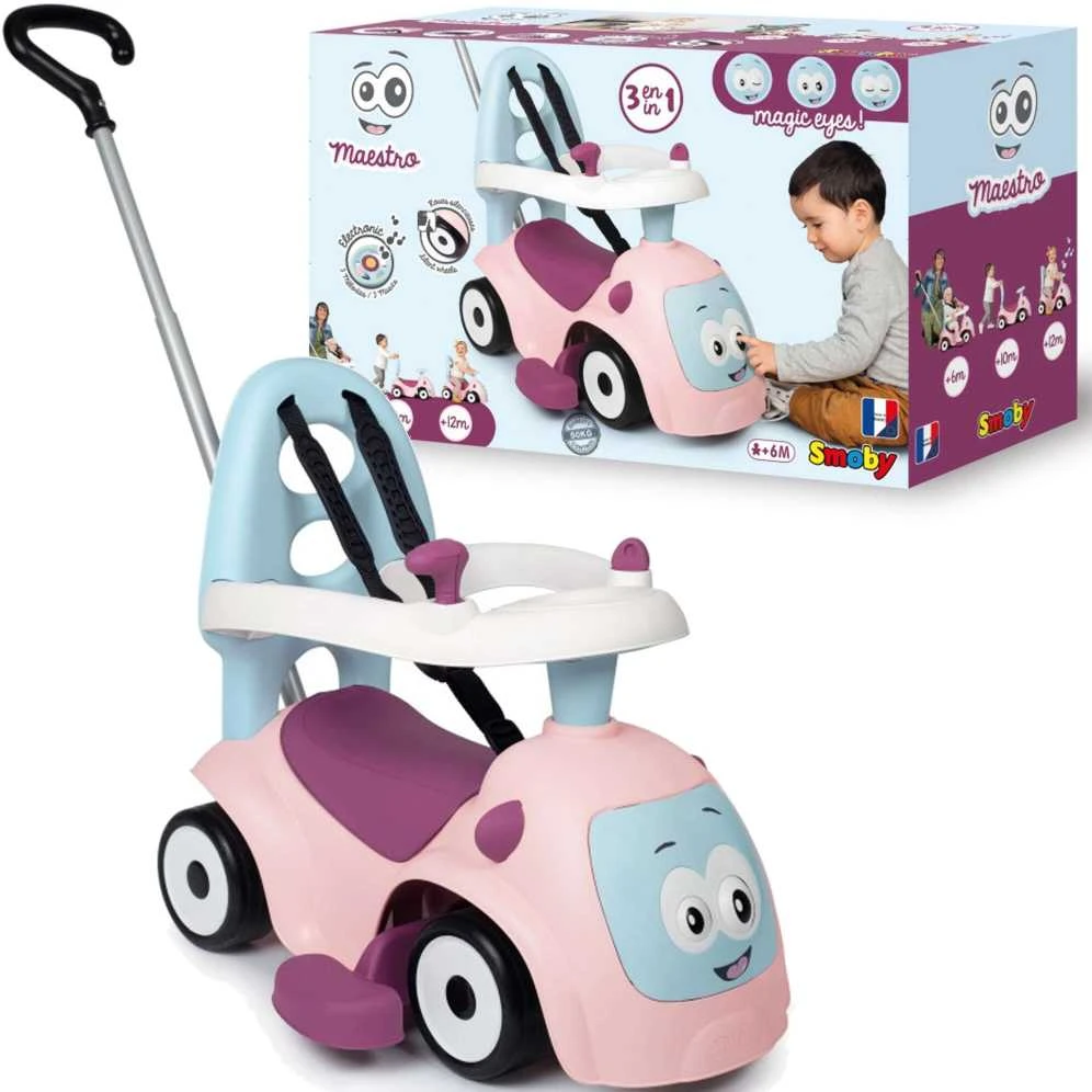 SMOBY Vaikiškas važinėjimas 4in1 Maestro Rožinis