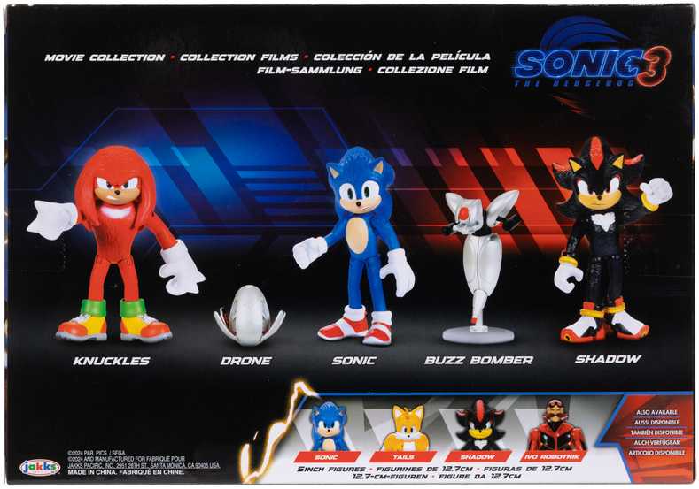 „Sonic 3 The Hedgehog“ 5 dalių figūrėlių rinkinys