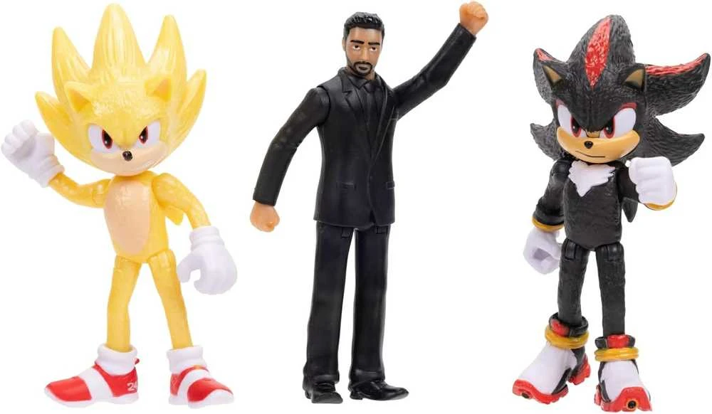 Jakks Pacific „Sonic 3 The Hedgehog“ 5 dalių figūrėlių rinkinys, skirtas filmų kolekcijai (3+)