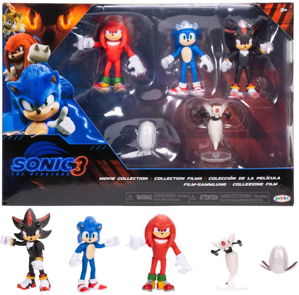 „Sonic 3 The Hedgehog“ 5 dalių figūrėlių rinkinys
