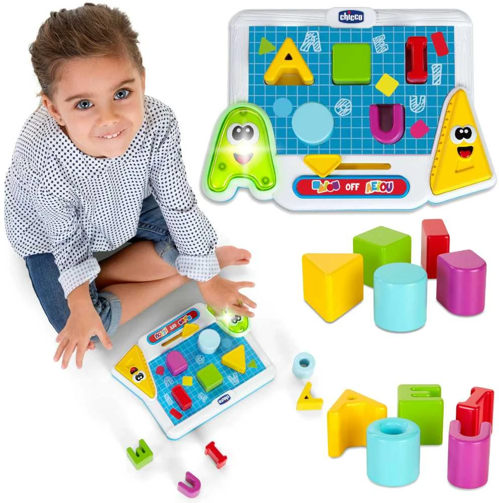 Žaislas kūdikiams Lavinamasis balsių ir formų žaidimas EDU, Chicco