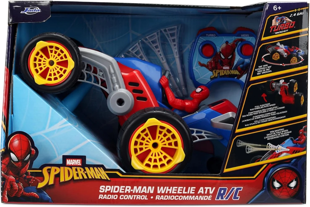 Jada Spider-Man zdalnie sterowany pojazd su funkcija strzelania pajęczynami RC Web Shooting Buggy 1:20