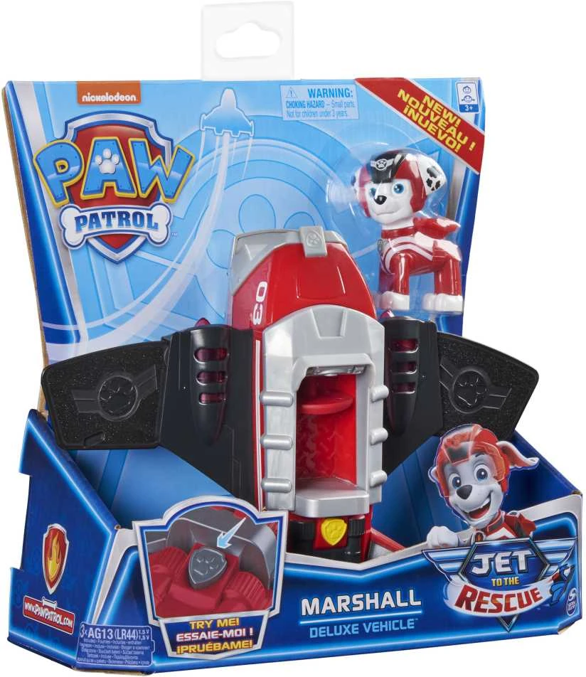 Spin Master Paw Patrol Marshall Rescue Rescue Set Reaktyvinis lėktuvas + Figūros šviesos garsas