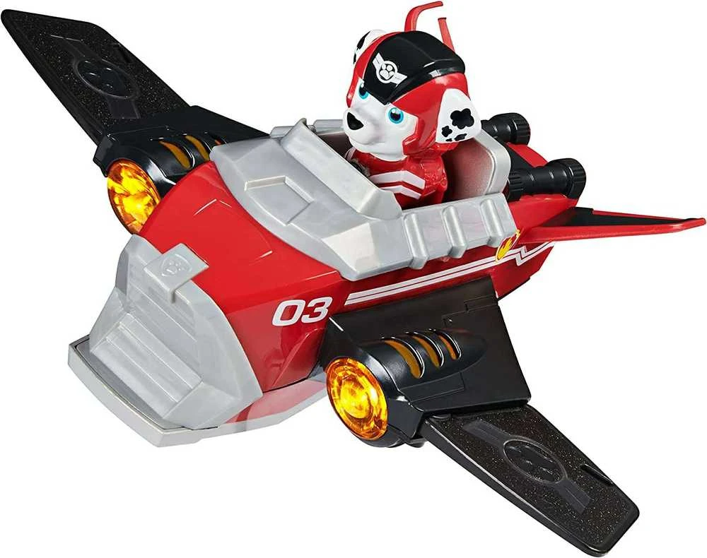 Spin Master Paw Patrol Marshall Rescue Rescue Set Reaktyvinis lėktuvas + Figūros šviesos garsas