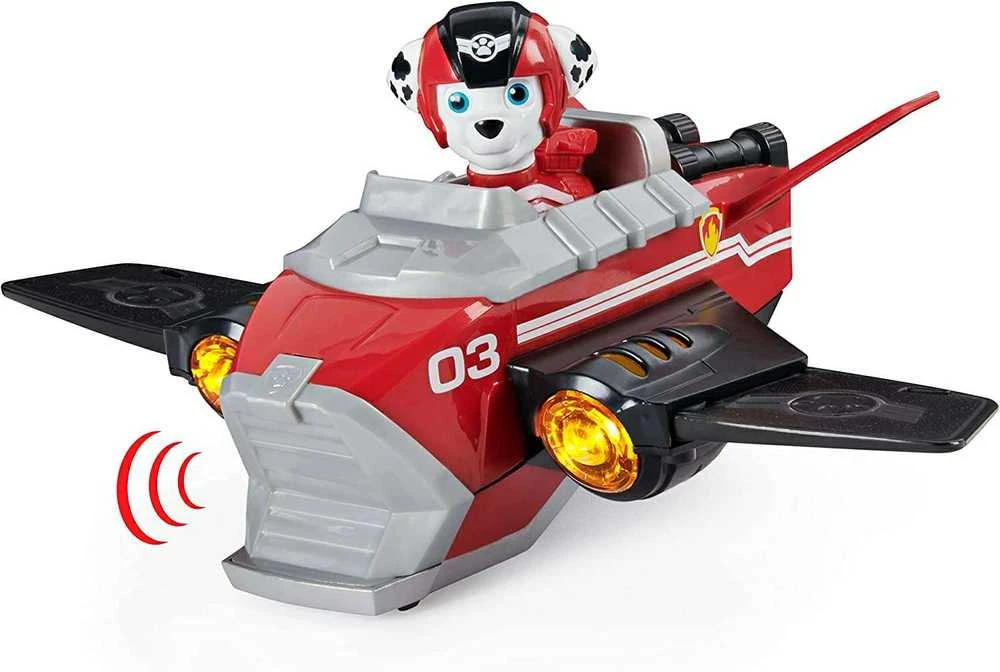 Spin Master Paw Patrol Marshall Rescue Rescue Set Reaktyvinis lėktuvas + Figūros šviesos garsas