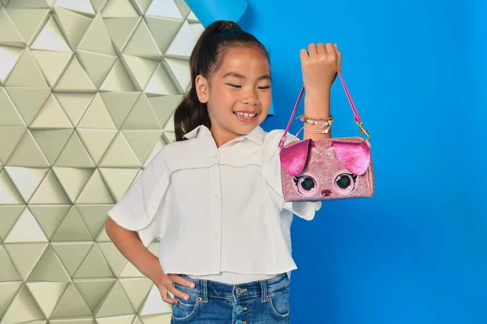PURSE PETS Interaktyvi blizgi rankinė - Šuniukas