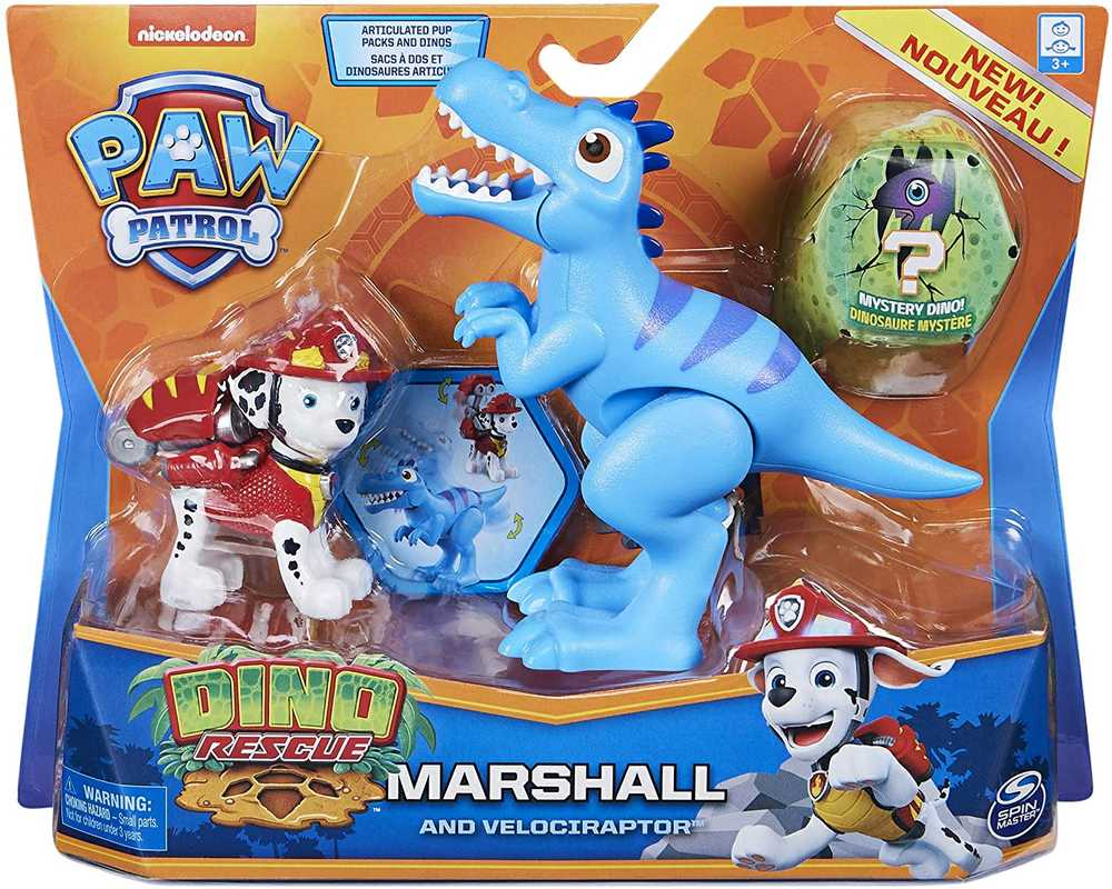 Spin Master Paw Patrol Marshall Dino Rescue ir Velociraptor rinkinys