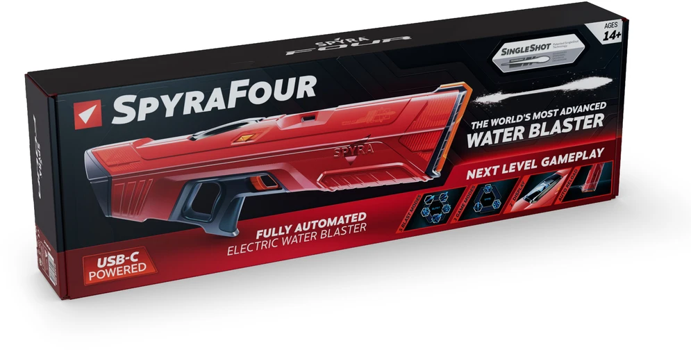 Spyraone Spyra Four Wasserpistole raudona