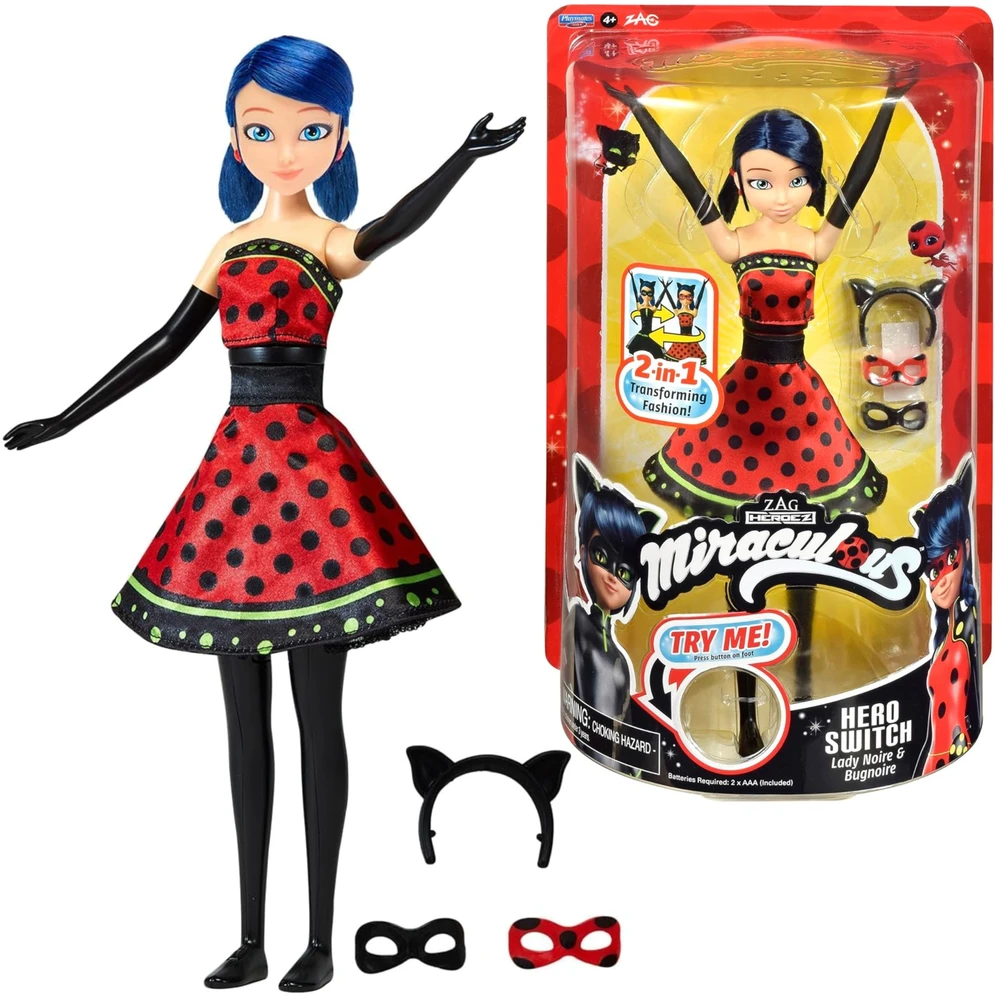 Miraculous Stebuklinga „Lėlė Hero Switch Ladybug Fashion Doll“, 50414