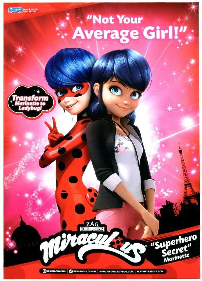 MIRACULOUS lėlė su aksesuarais SUPER SECRET MARINETTE W/ LADYBUG OUTFIT, 50355