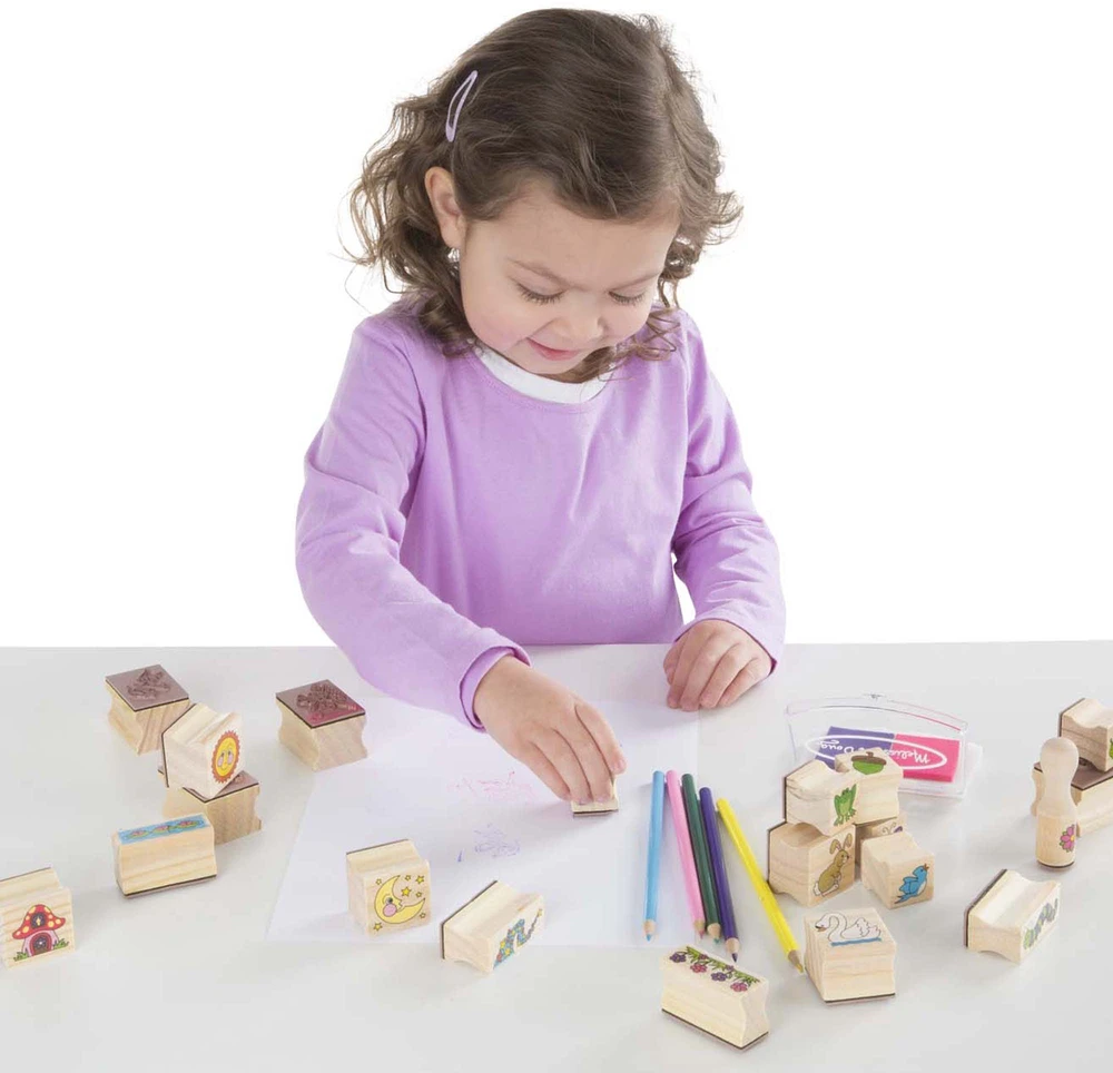 Dėlionė MELISSA & DOUG žaidimų rinkinys „Stamp-a-Scene-Fėjų sodas“
