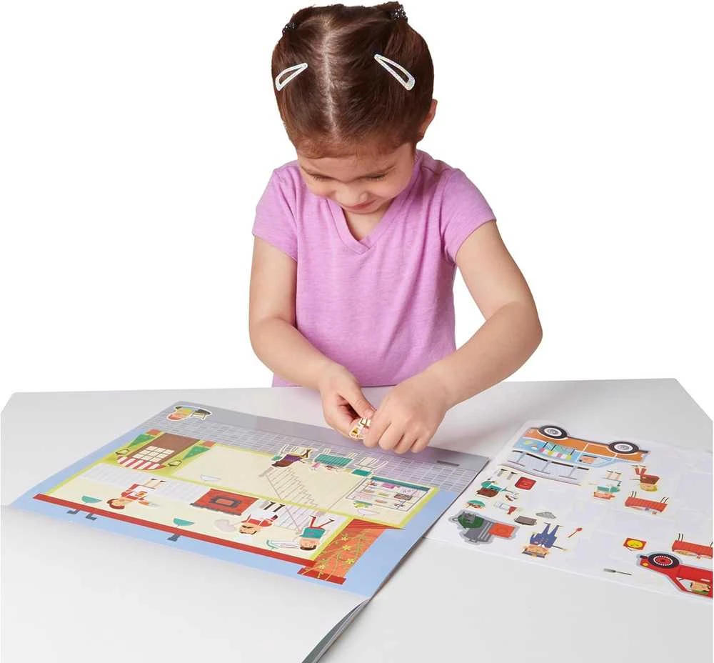 Sticker Pad Moje Miasto Rinkinys plansz i naklejek daugkartinio naudojimo Melissa & Doug