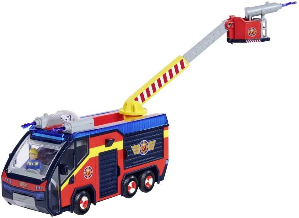 Simba Fireman Sam komplektas Big Gaisrinė mašina Jupiter interaktyvus automobilis + 2 figūrėlės šviesos garsas