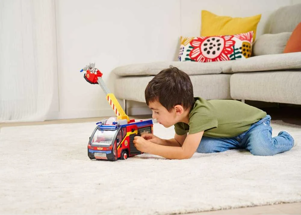 Simba Fireman Sam komplektas Big Gaisrinė mašina Jupiter interaktyvus automobilis + 2 figūrėlės šviesos garsas